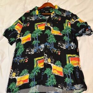 Colorful Tropical Print Men's Shirt by Deus
